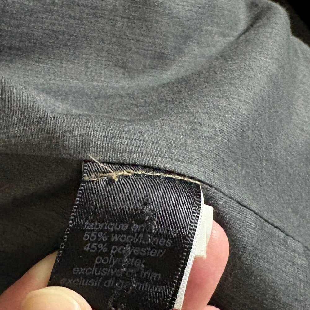 John Varvatos USA Wool Blend Hooded Peacoat Jacket - Men's Size L - Black - Picture 6 of 15